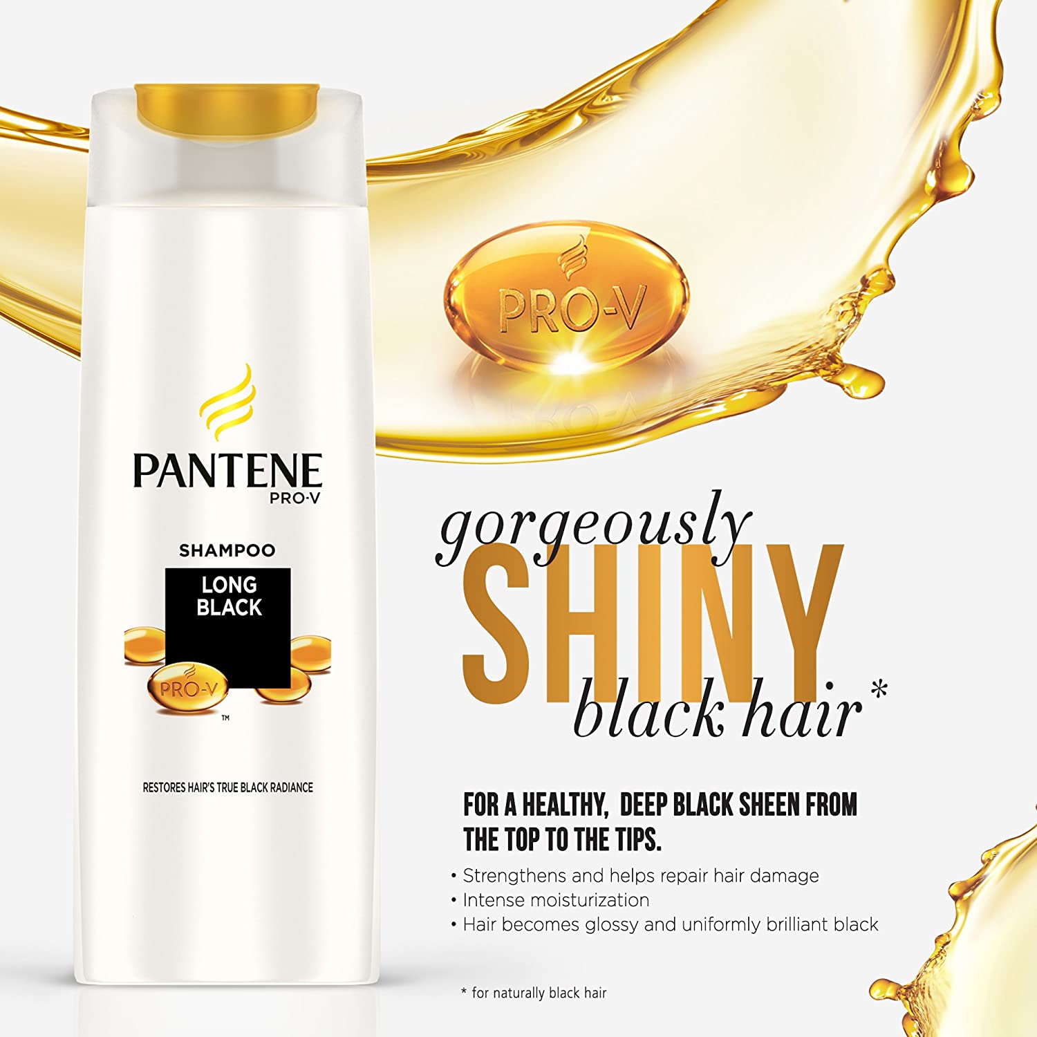 Pantene (ProV Long Black Shampoo)180ml