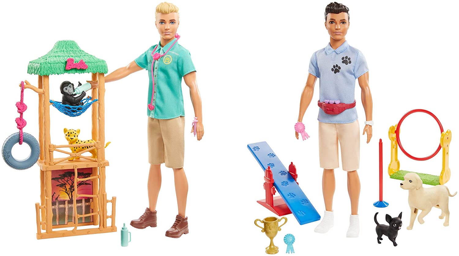 barbie ken doll and playset