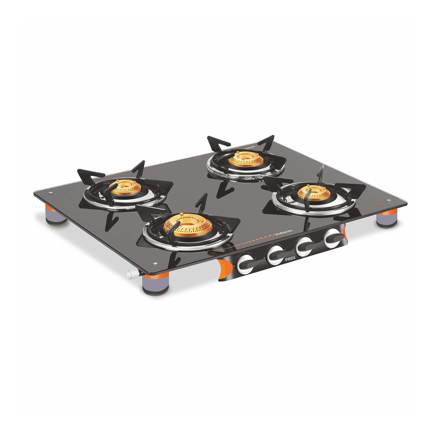 Vidiem Air Pride Glass Top 4 Burner Gas Stove