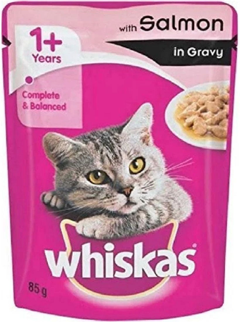 Whiskas Wet Meal Salmon in Gravy 80 gm(7 pack)