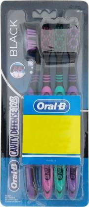oral b cavity defense 123 soft black toothbrush