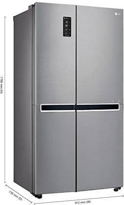 lg 687l side by side refrigerator