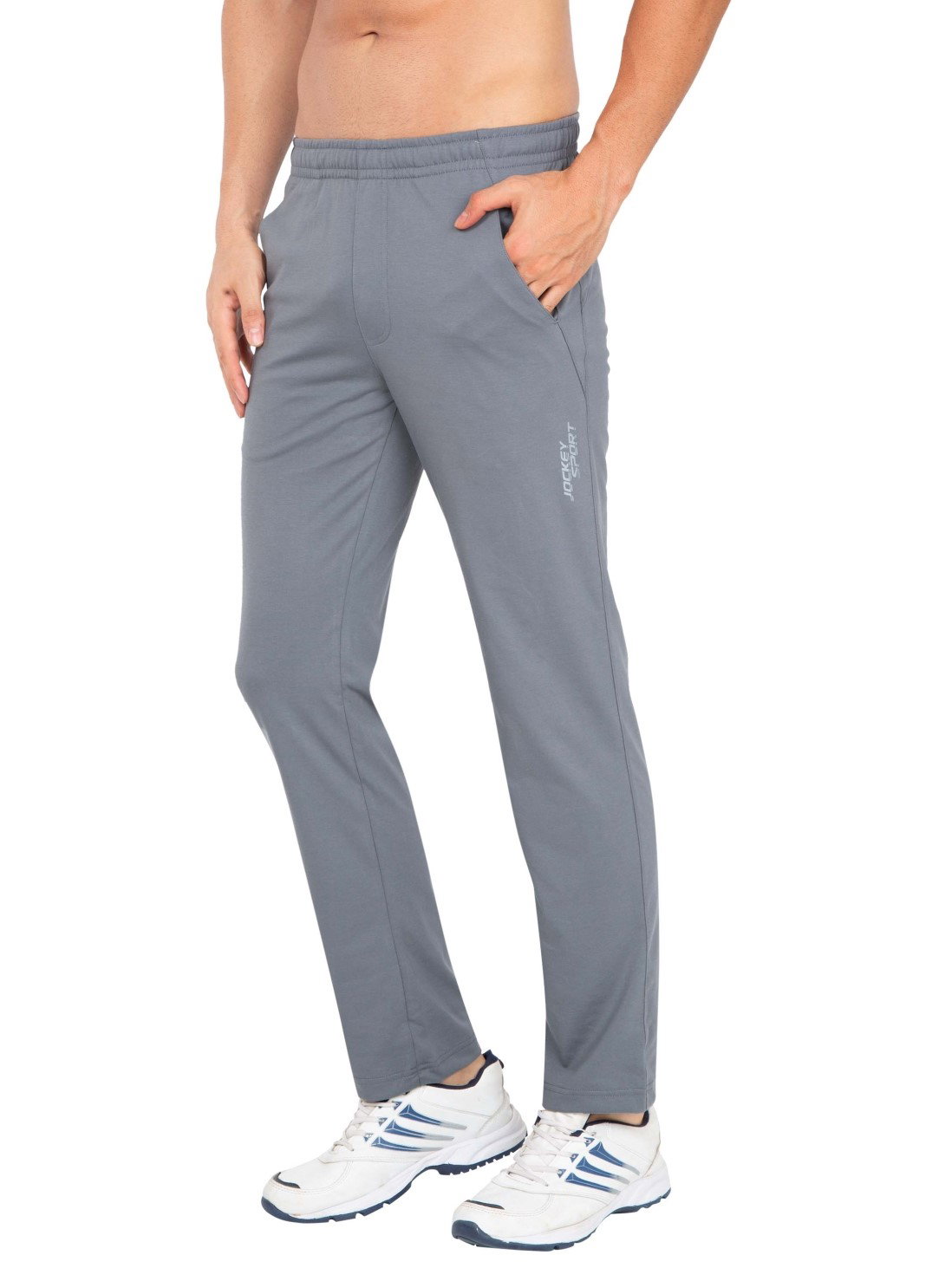 JOCKEY PERFORMANCE GREY SLIM FIT TRACK PANT