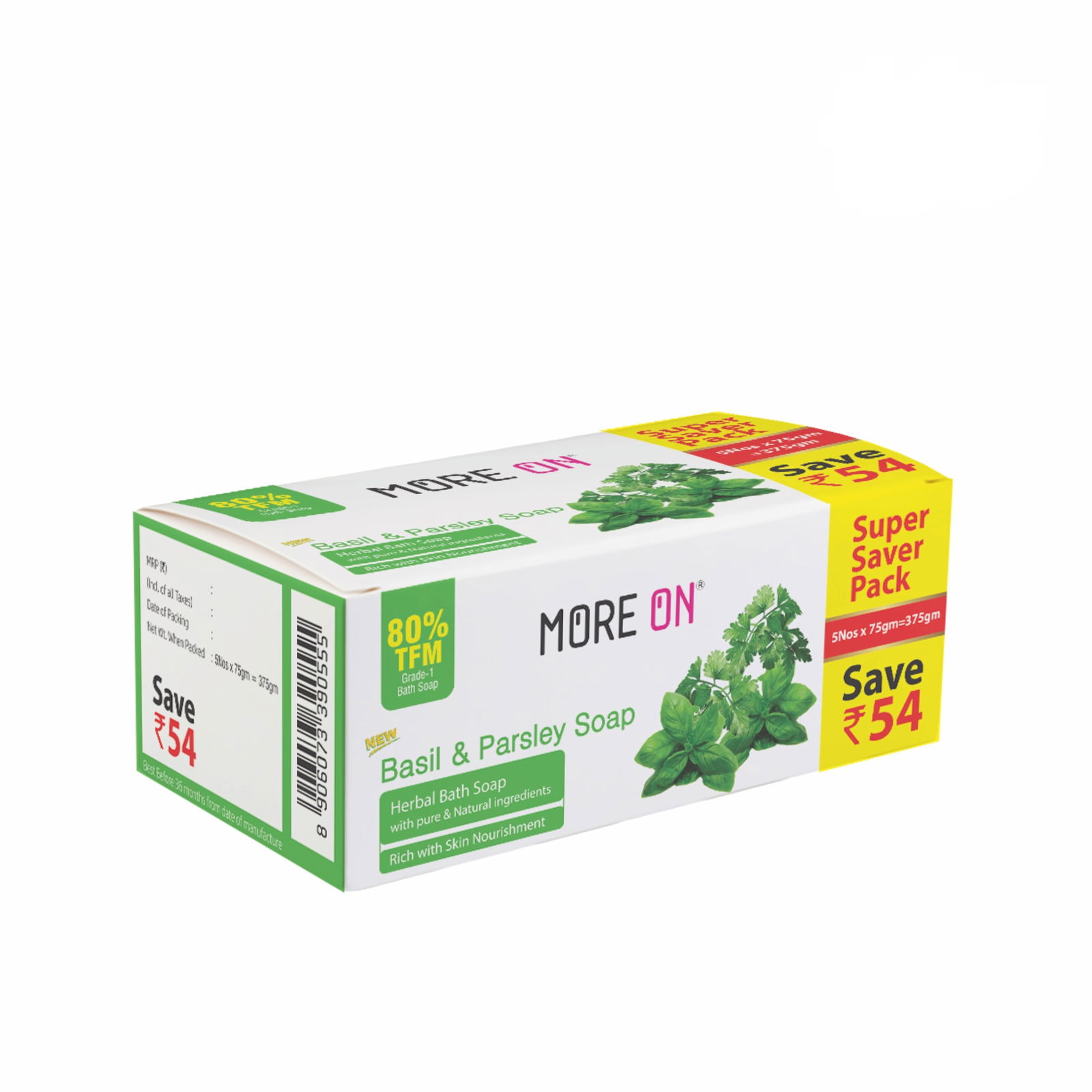 MORE ON Basil Parsley 80 TFM Soap With Pure Natural Ingredients 75g