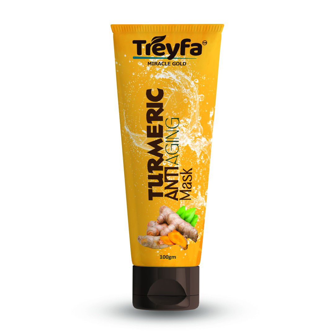 Treyfa Turmeric anti aging mask for skin brightening even tone