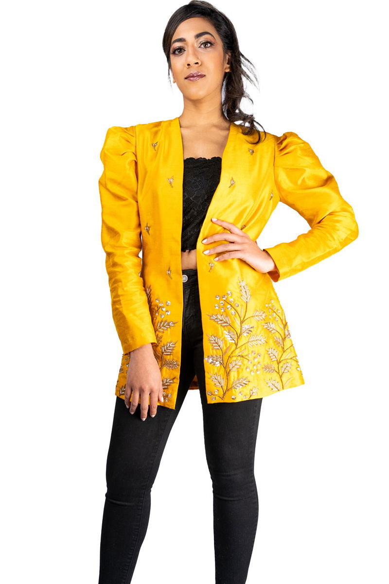 Women's mustard outlet yellow jacket