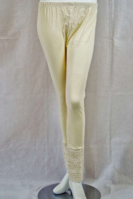 Cream Cotton Blend Lace Legging Buy Cream Cotton Blend Lace Legging at Best Prices in Michigan