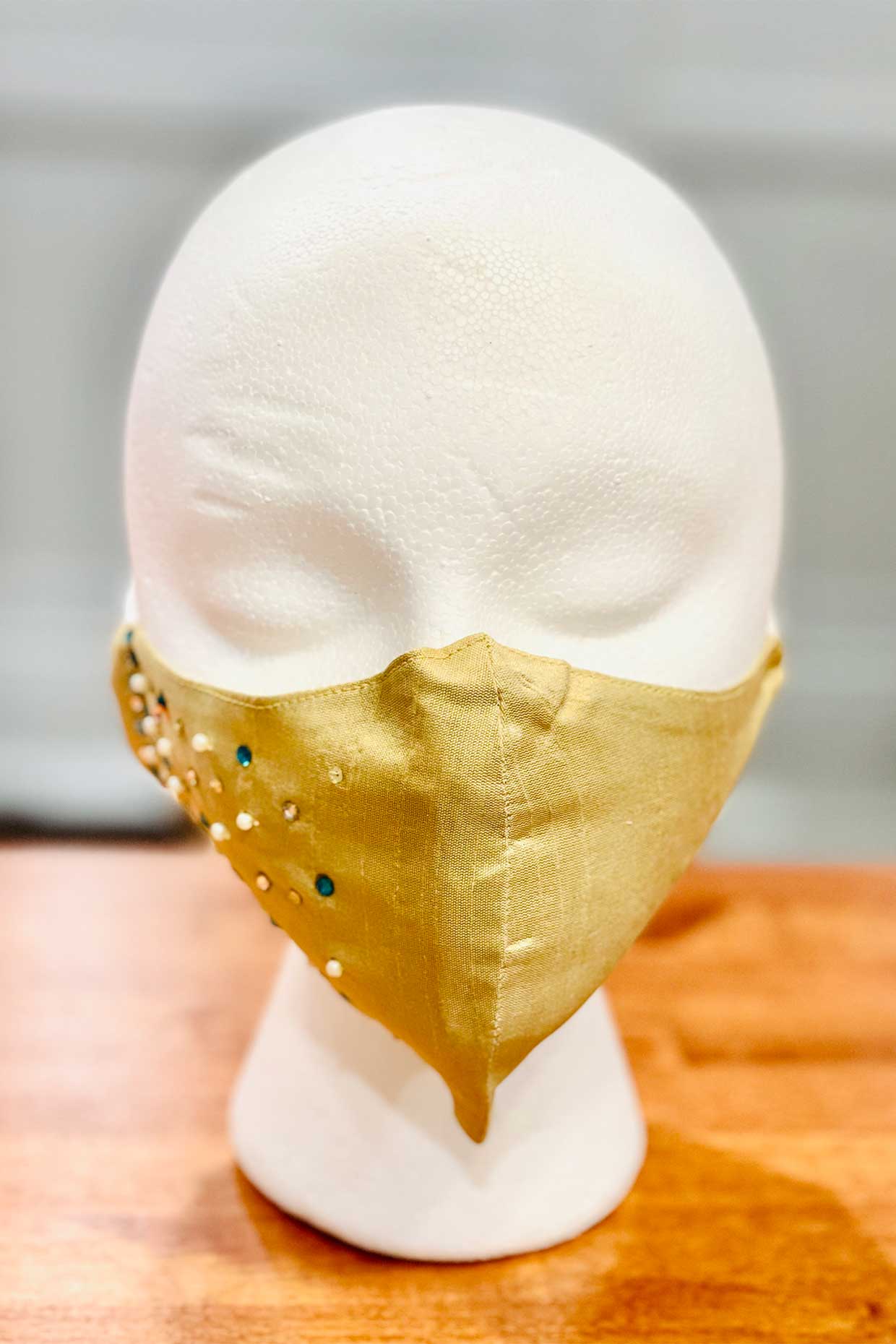 Gold silk mask