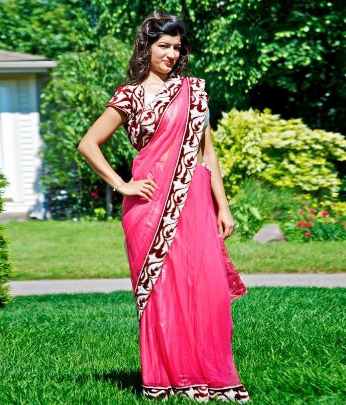 Buy Pink Jacket Tulle Hand Embroidered Aine Pre-draped Saree And Sheer Set  For Women by Mishru Online at Aza Fashions.