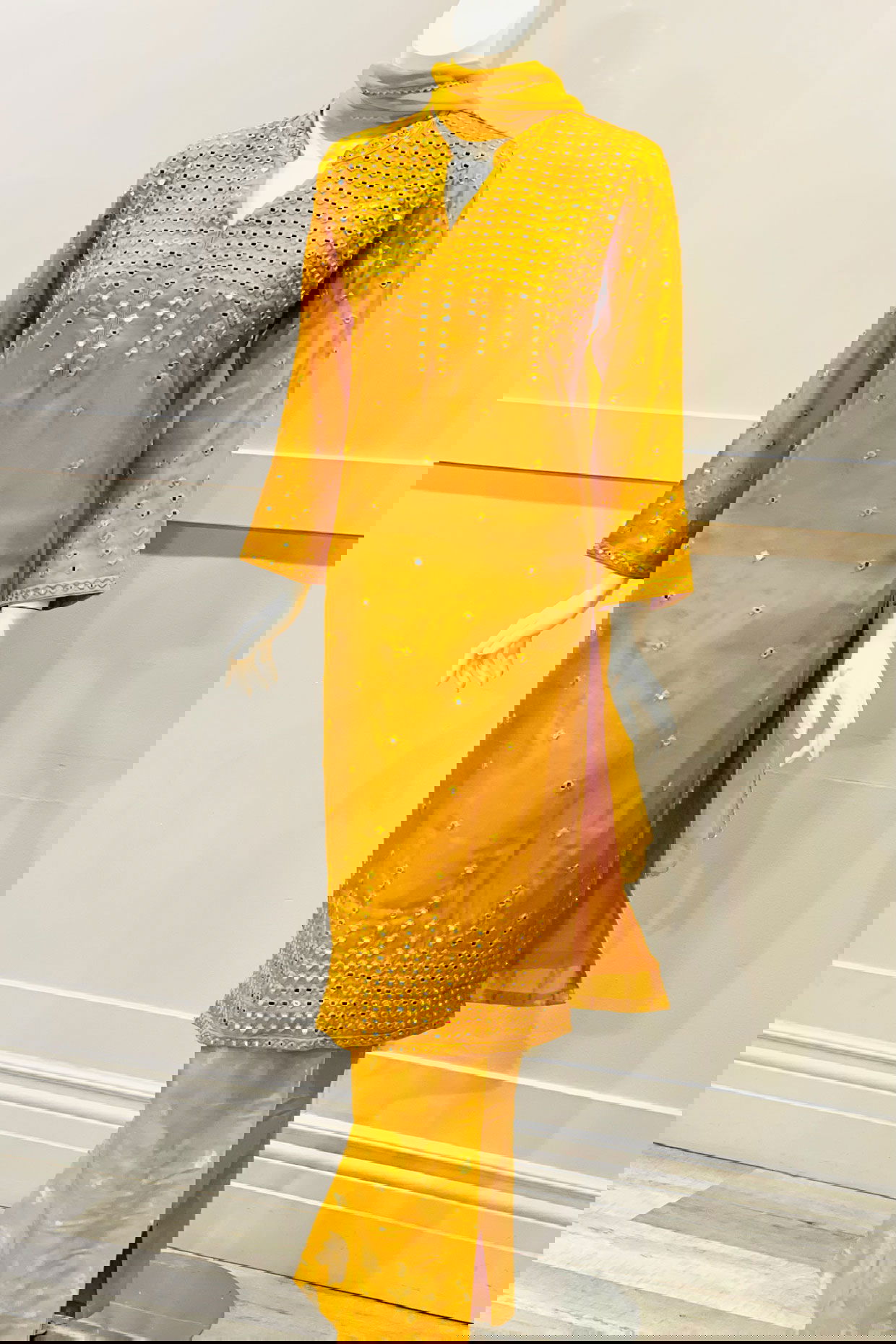 Yellow color pant suit